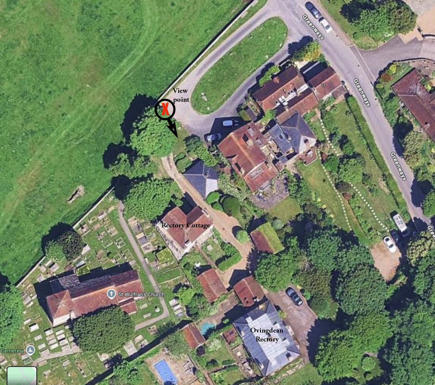 View of Ovingdean Rectories